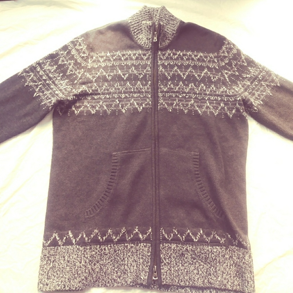 VTG Women's Eddie Bauer Zip Cardigan Sweater Xl